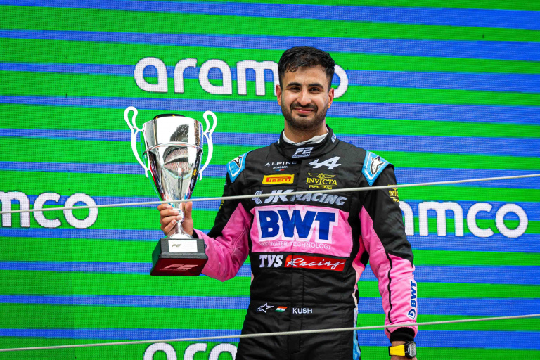 Kush Maini claims F2 podium in Barcelona Sprint Race photo