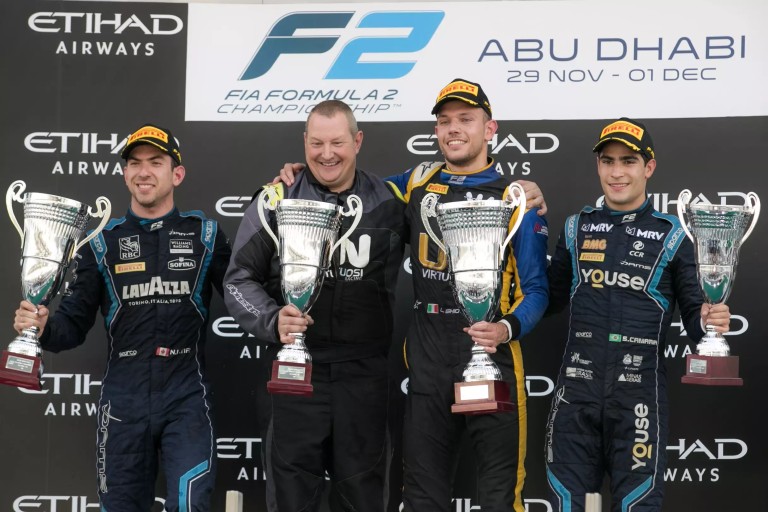Luca Ghiotto signed off his FIA Formula 2 career with a victory in Abu Dhabi for UNI-Virtuosi Racing photo