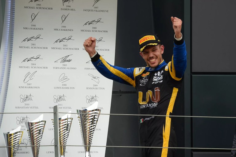 Luca Ghiotto&#039;s first FIA F2 feature race win, as rookie sensation Guan Yu Zhou scored another podium photo